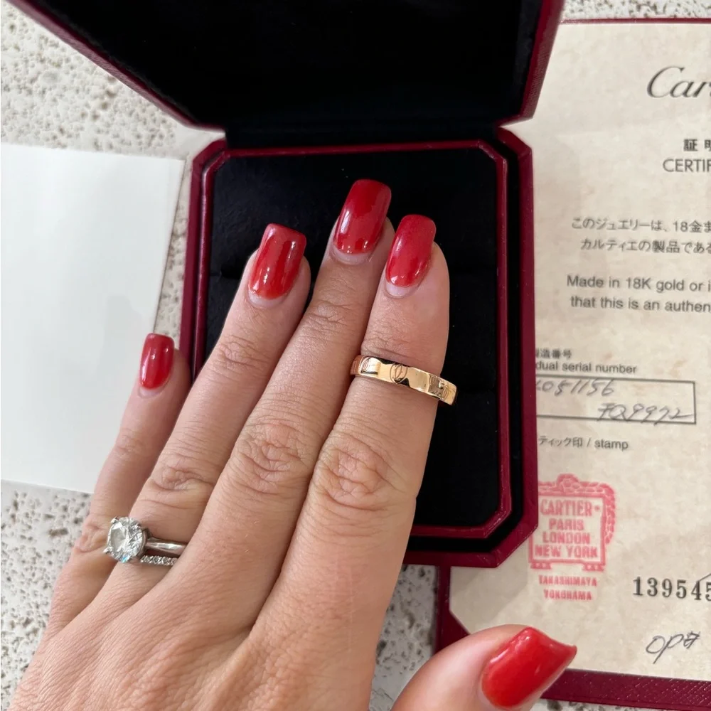 Authentic NEW Cartier limited edition Happy birthday rose gold ring size 56 - Picture 3 of 10